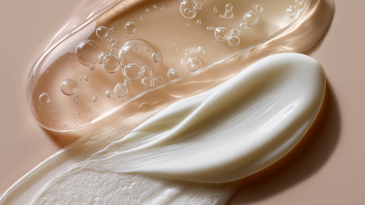soft hydrating texture on a pale surface in diffused natural light