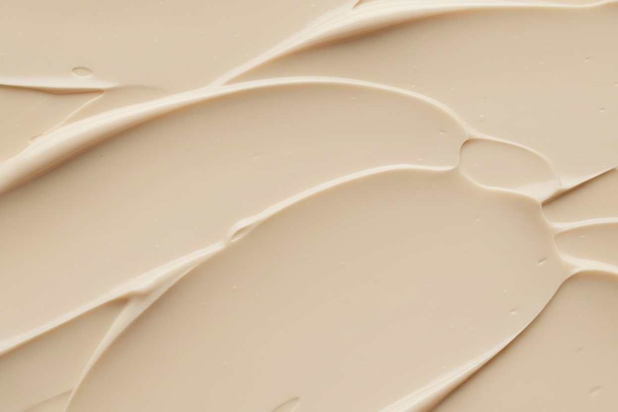 overlapping layers of soft cream texture in warm diffused light